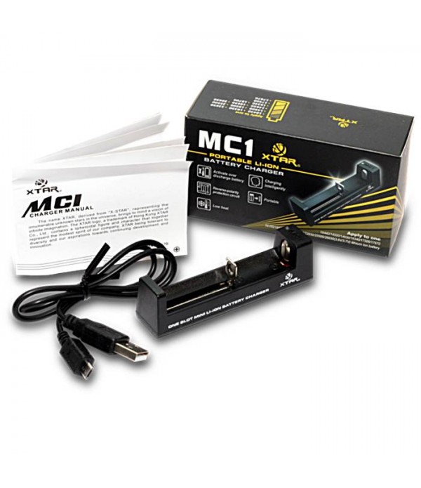 Xtar MC1 - Ladegerät für Li-Ion. Akkus 3,6V / 3,7V incl. USB-Kabel