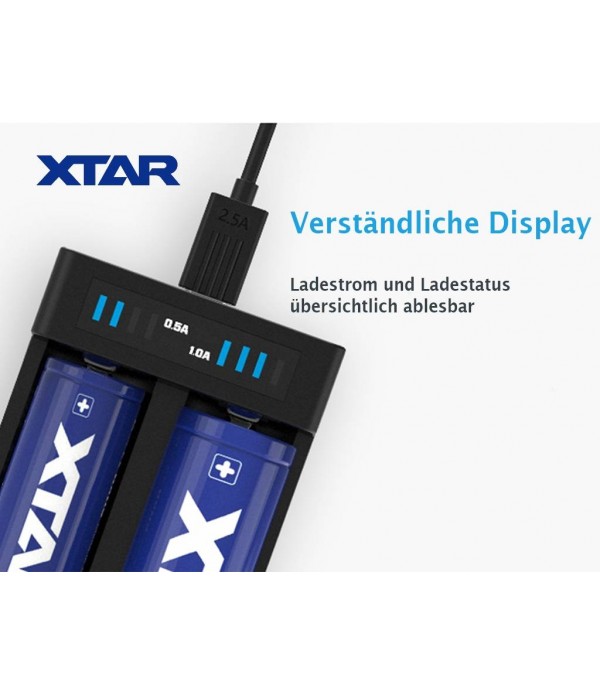 Xtar MC2 Plus - 2 Schacht USB Akkulader | | 11,90€