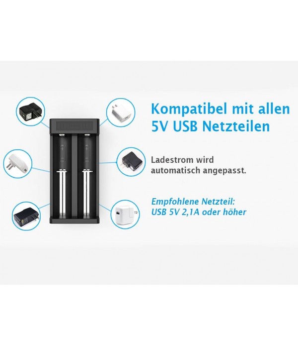 Xtar MC2 Plus - 2 Schacht USB Akkulader | | 11,90€