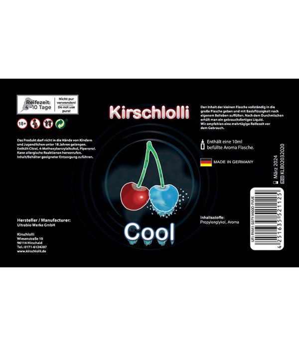 Kirschlolli Cool Aroma - 10/120ml