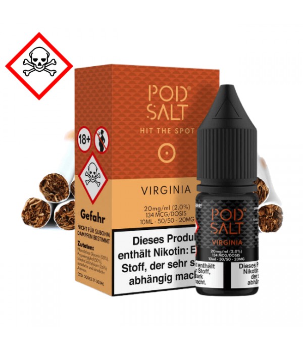 Pod Salt - Virginia Nikotinsalz E-Liquid 10ml 20mg