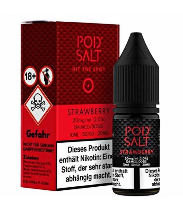 Strawberry 20mg 10ml Liquid by Pod Salt | Liquids