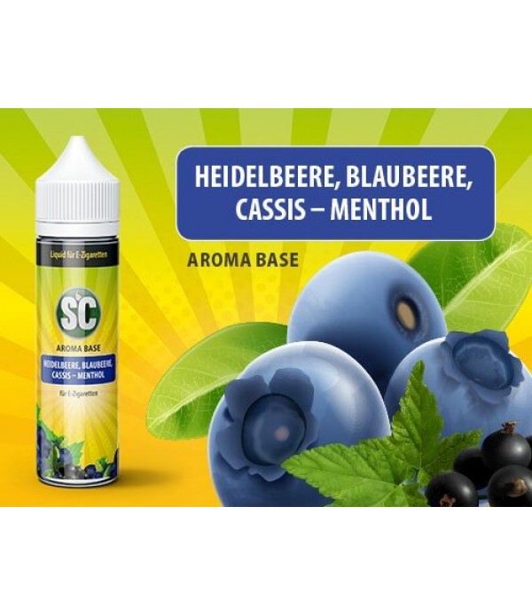 SC-VAPE BASE - HEIDELBEERE, BLAUBEERE, CASSIS-MENTHOL 50ML E-LIQUID