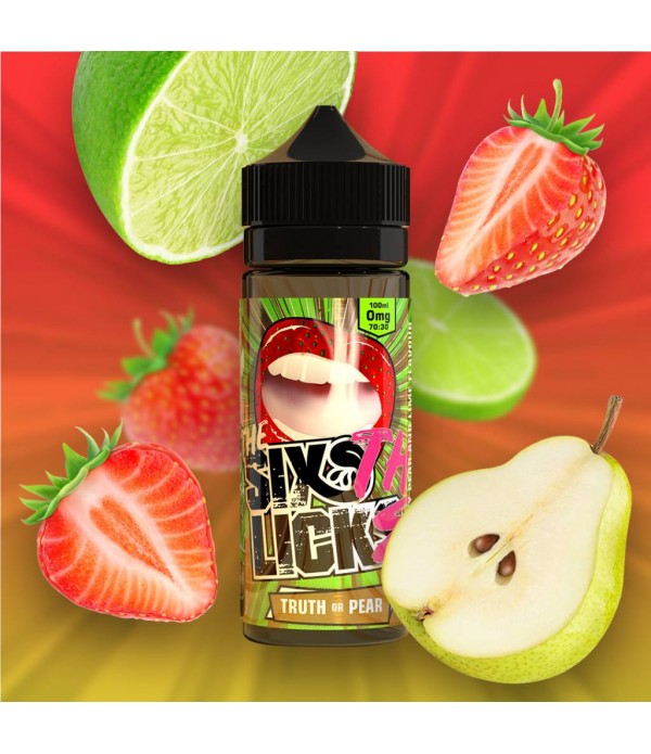 SIX LICKS LIQUID - TRUTH OR PEAR E-LIQUID 100ML | ...