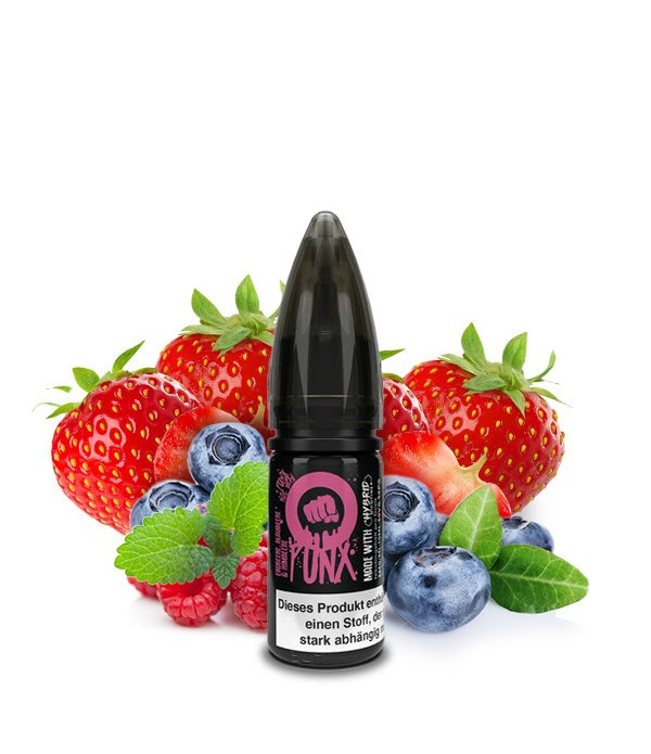 RIOT SQUAD PUNX Erdbeere, Blaubeere und Himbeere Nikotinsalz Liquid 10 ml