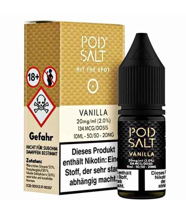 Vanilla 20mg 10ml Liquid by Pod Salt