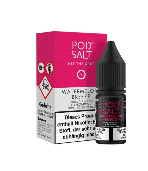 Pod Salt - Watermelon Breeze Nikotinsalz E-Liquid 10ml 20mg