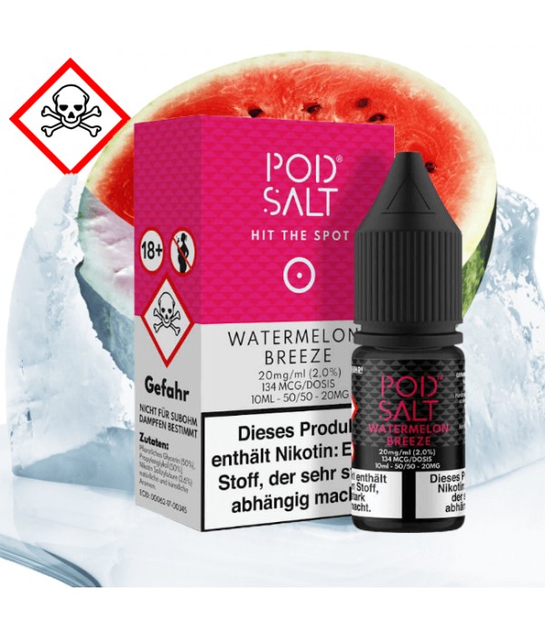 Pod Salt - Watermelon Breeze Nikotinsalz E-Liquid 10ml 20mg