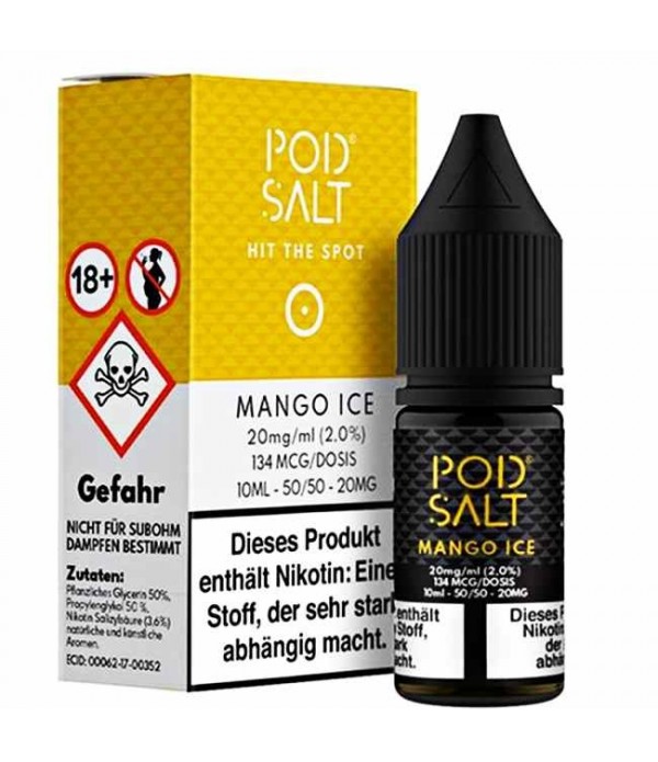 Mango Ice 20mg 10ml Liquid by Pod Salt ✓ TOP Geschmack und ✓ TOP